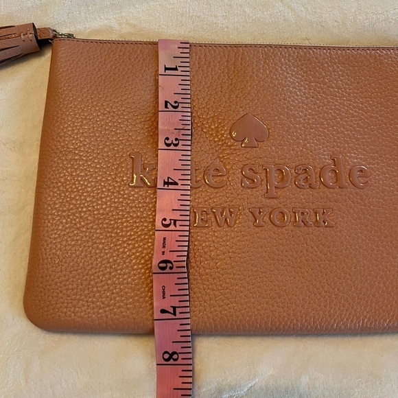 Kate spade ♠️ large tassel pouch logo rose pink - Picture 9 of 9